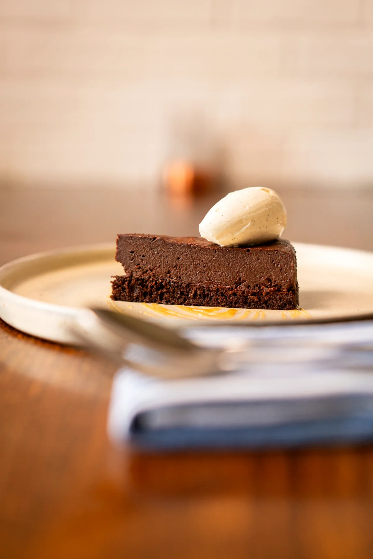 Ruth Rogers' dark chocolate nemesis, coffee sponge and malted mascarpone at Edie's restaurant